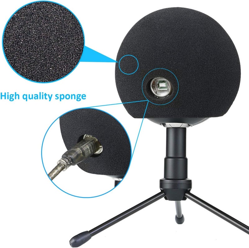 SUNMON Mic Stand with Foam Windscreen For Blue Snowball, Suspension Boom Scissor Arm Stand with Pop Filter Cover for Microphones iCE USB Mic by - Image 4